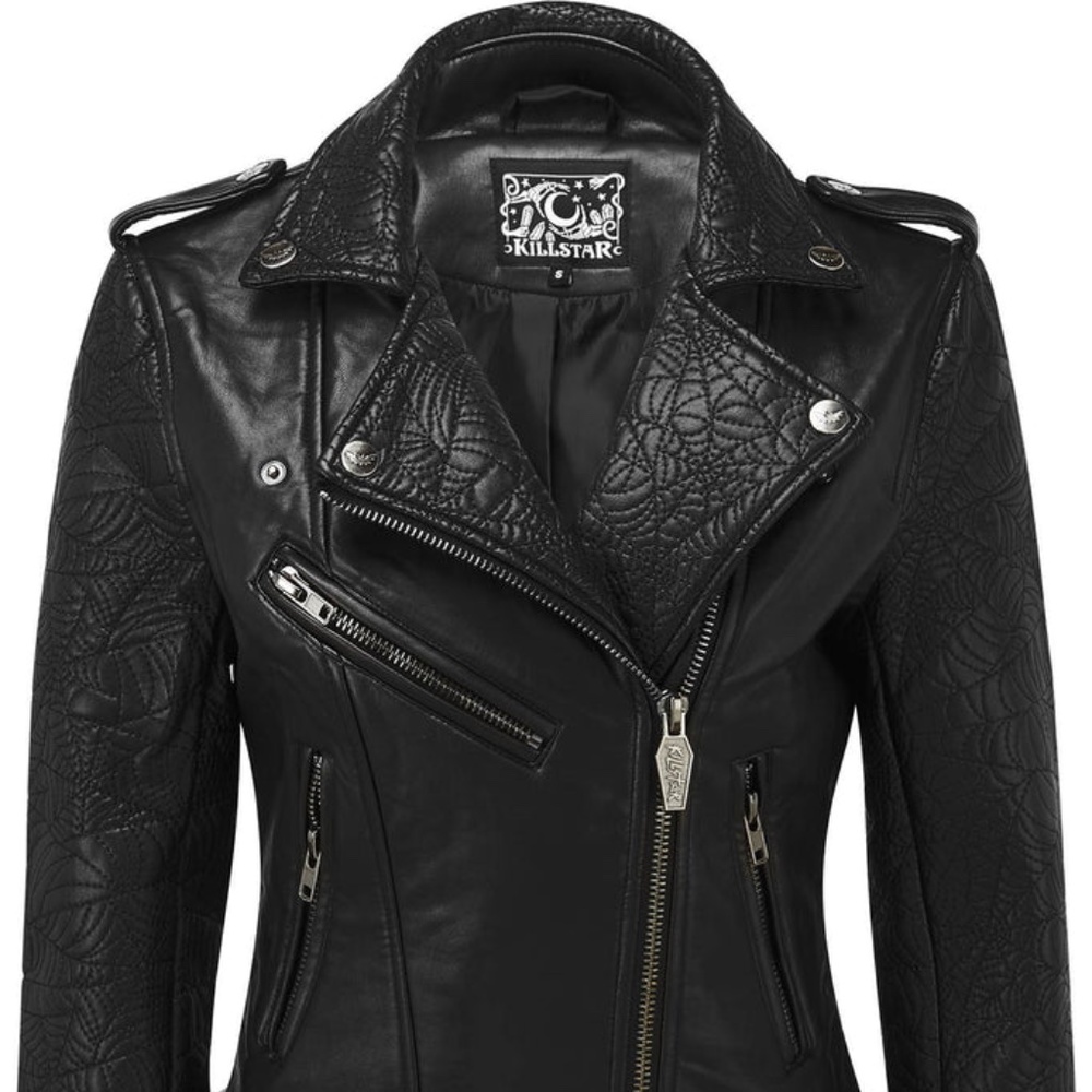 Killstar Vegan Leather Biker Jacket - Graveyard Shift
